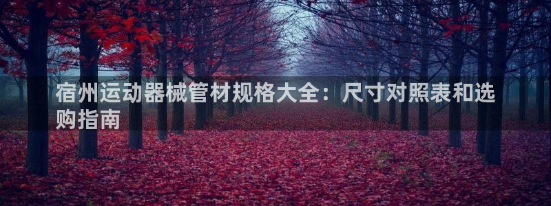尊龙网页：宿州运动器械管材规格大全：尺寸对照表和选
