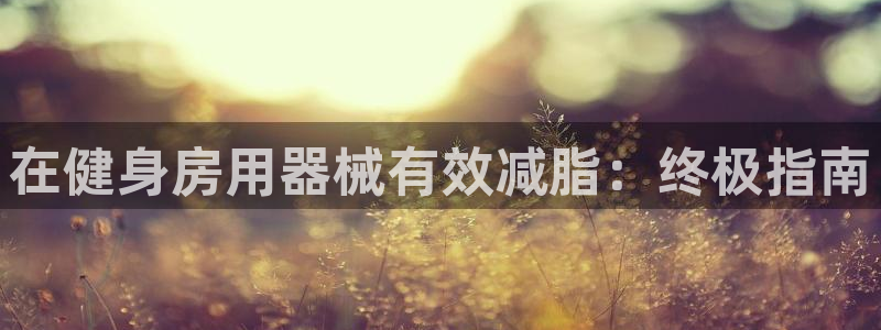 尊龙凯时 人生就是搏首页：在健身房用器械有效减脂：终