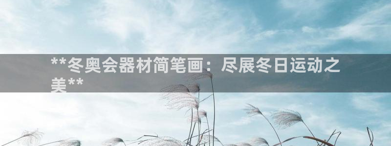 尊龙凯时人生就是搏!平台：**冬奥会器材简笔画：尽展