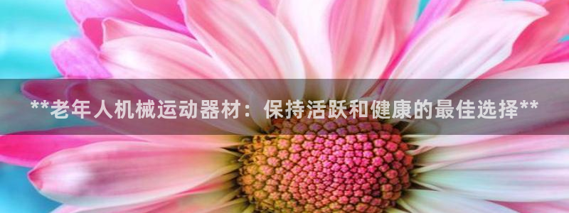 尊龙多少岁：**老年人机械运动器材：保持活跃和健康的
