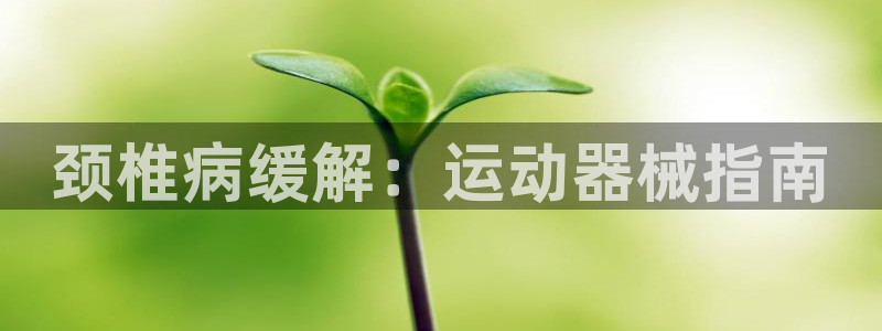 凯时ag旗舰厅网址是什么：颈椎病缓解：运动器械指南