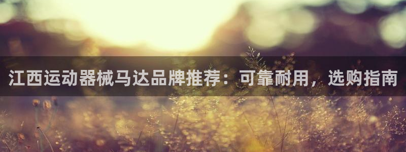 尊龙凯时是正规平台吗：江西运动器械马达品牌推荐：可靠