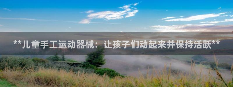 尊龙凯时人生就是搏官方网站：**儿童手工运动器械：让